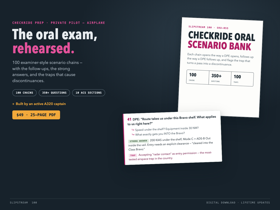 PPL Checkride Oral Scenario Bank product cover