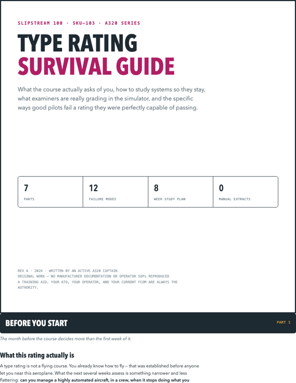 A320 Type Rating Survival Guide cover